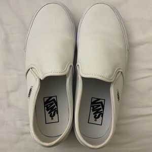 Vans White Slip-on Women’s 8.5 Great Condition